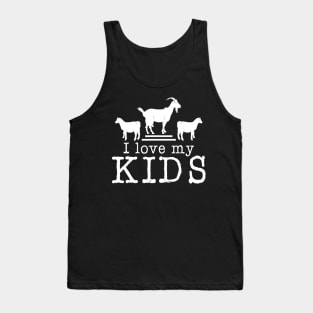 I Love My Kids Funny Gift Goat Lover Tank Top